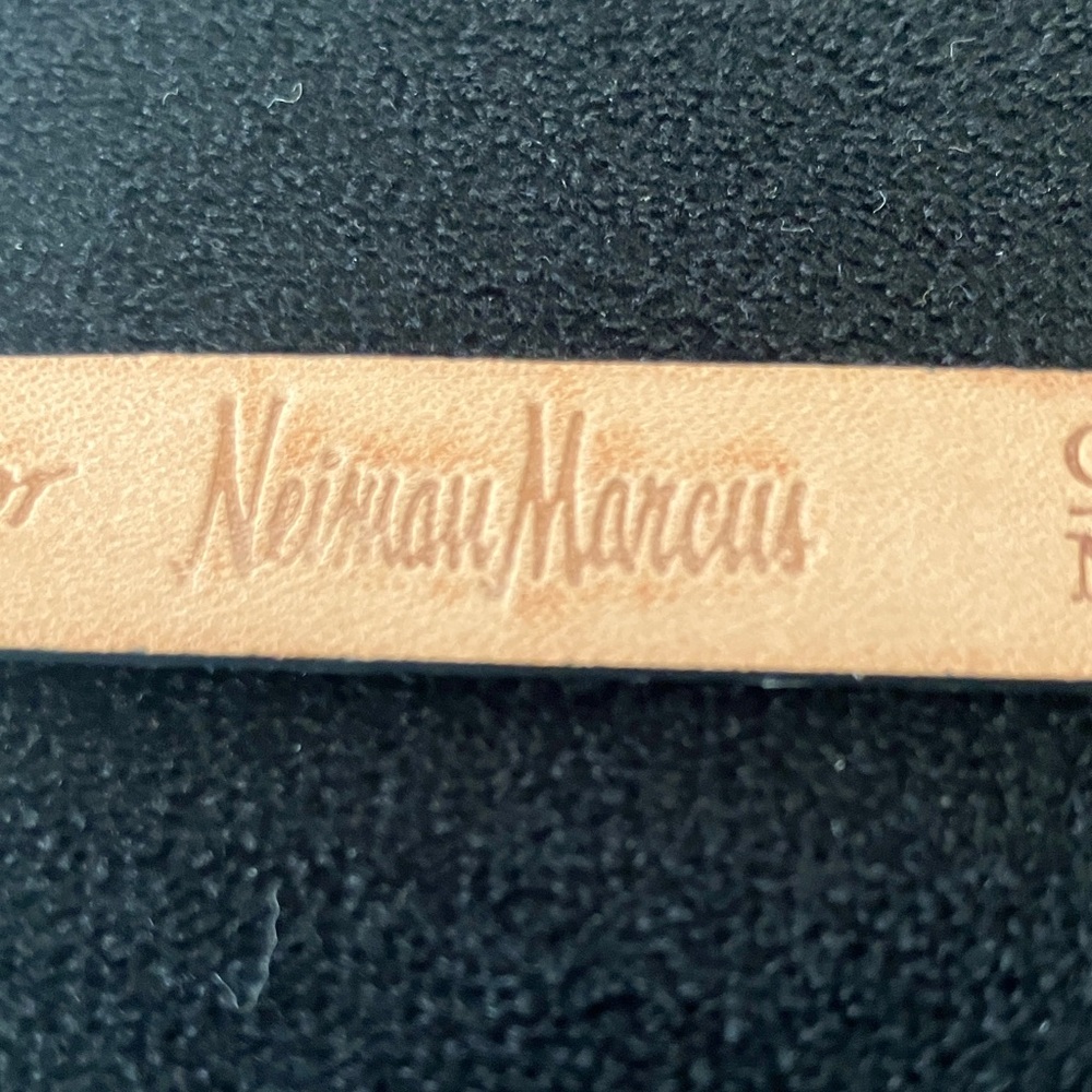Vintage Python Leather Skinny Belt Rhinestone Buckle Neiman Marcus S - Picture 5 of 14